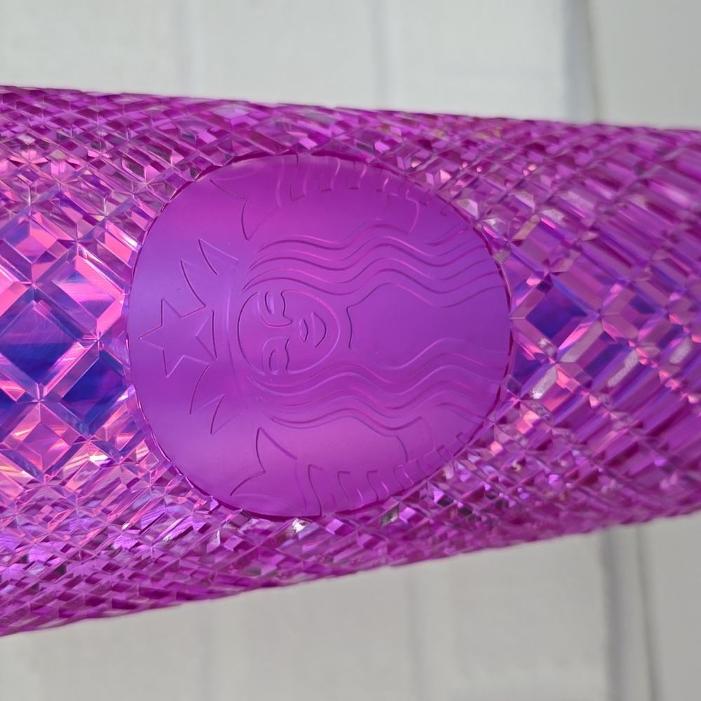 NEW 2023 Starbucks Jeweled Taffy Iridescent Pink Purple Tumbler 24oz Venti Cup - Picture 2 of 5